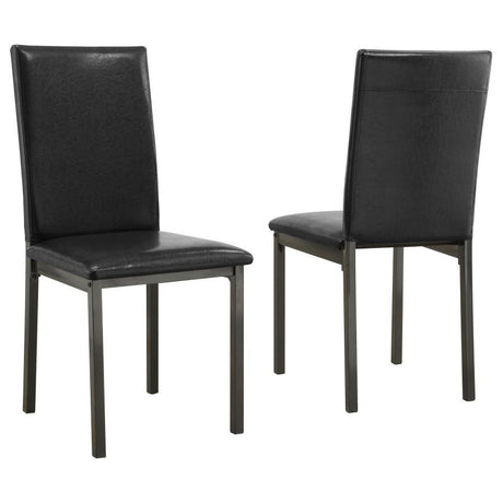 Garza - Upholstered Dining Side Chairs (Set of 2) - Black by CoasterEveryday | Bel Furniture