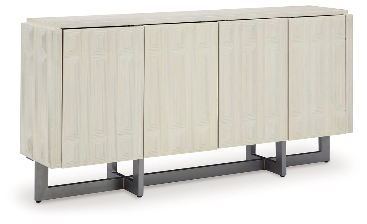 Ornawel - Distressed White - Accent Cabinet by Signature Design by Ashley® | Bel Furniture