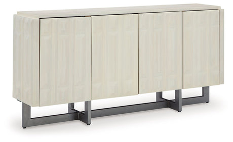 Ornawel - Distressed White - Accent Cabinet by Signature Design by Ashley® | Bel Furniture