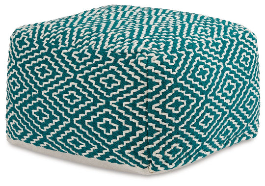 Brynnsen - Pouf Light Blue by Signature Design by Ashley® | Bel Furniture