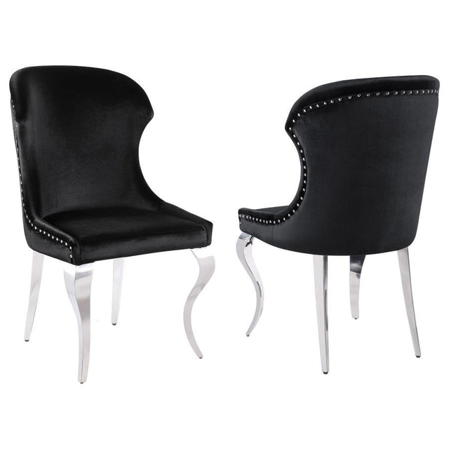 Cheyanne - Side Chair (Set of 2) Black by Coaster Fine Furniture | Bel Furniture