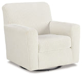 Herstow - Swivel Glider Accent Chair White by Signature Design by Ashley® | Bel Furniture
