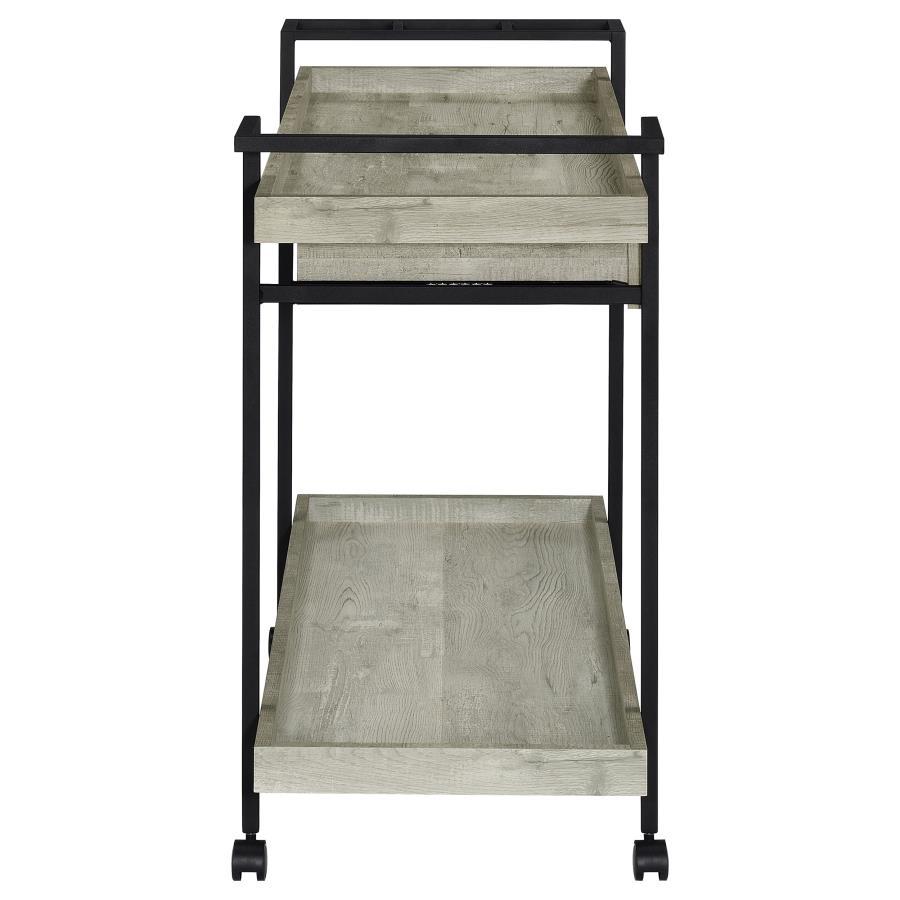 Ventura - 1-Drawer Engineered Wood Bar Cart - Gray Driftwood