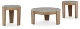 Guystone - Light Brown - Occasional Table Set (Set of 3) by Signature Design by Ashley® | Bel Furniture