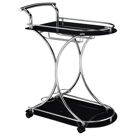 Elfman - 2-Shelve Serving Cart Black by CoasterEveryday | Bel Furniture