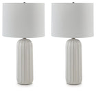 Clarkland - Ceramic Table Lamp (Set of 2) - White