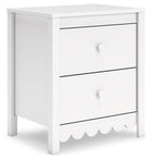Hallityn - Two Drawer Night Stand - White