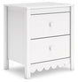 Hallityn - White - Two Drawer Night Stand by Signature Design by Ashley® | Bel Furniture
