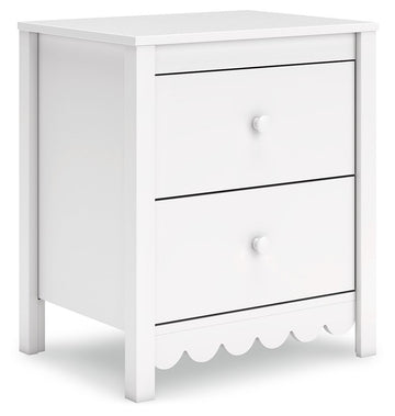 Hallityn - White - Two Drawer Night Stand by Signature Design by Ashley® | Bel Furniture