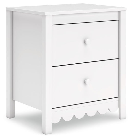 Hallityn - White - Two Drawer Night Stand by Signature Design by Ashley® | Bel Furniture