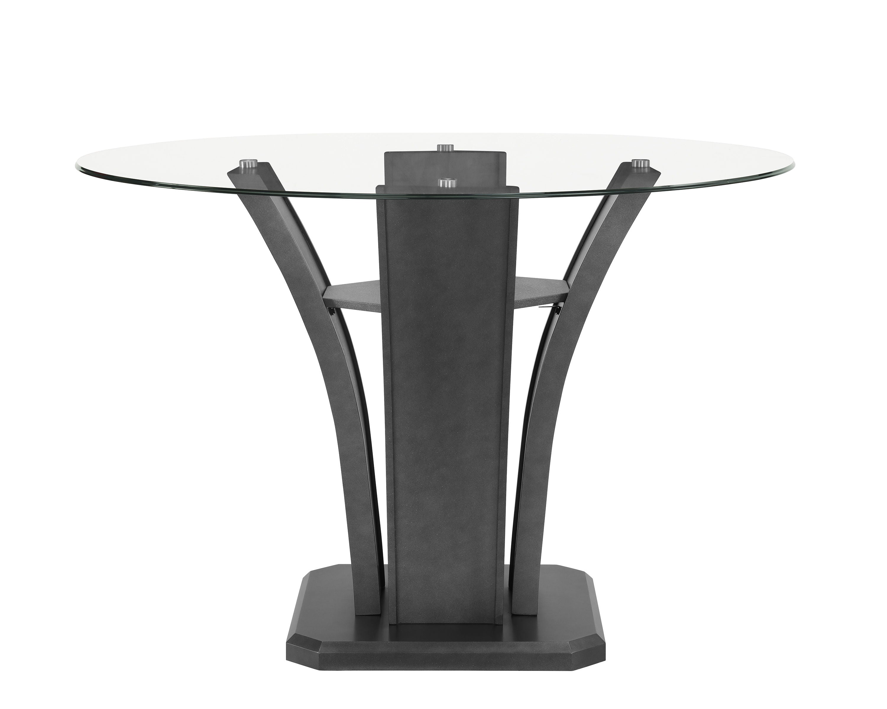 Camelia - Counter Height Table Glass 10 Mm - Dark Gray