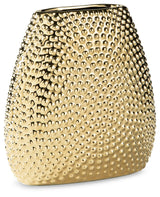 Efim - Vase Gold 8''W x 3''D x 8''H by Signature Design by Ashley® | Bel Furniture