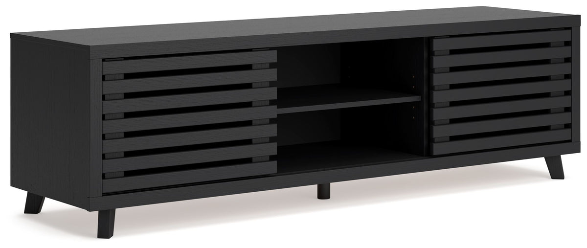 Danziar - Black - Extra Large TV Stand by Signature Design by Ashley® | Bel Furniture