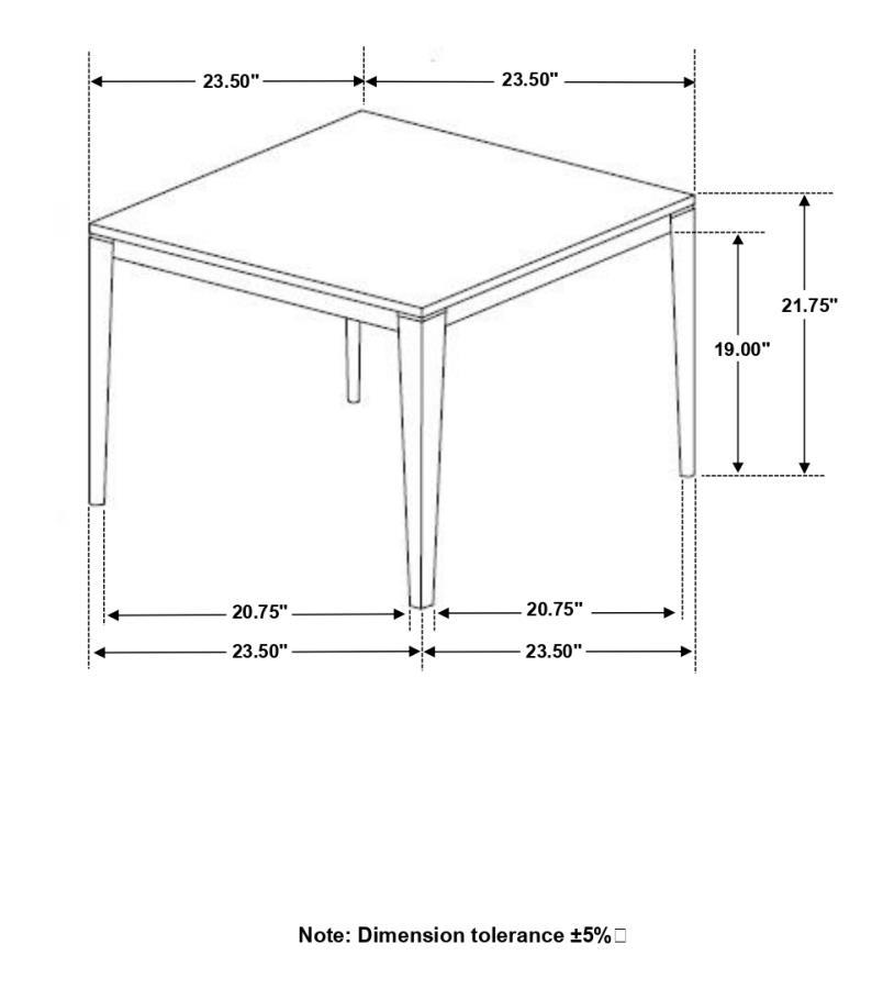 Mozzi - Square Faux Marble Side End Table - Gray And Black