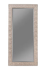 Rollins - Rectangular Floor Mirror Pearl Silver by CoasterEveryday | Bel Furniture