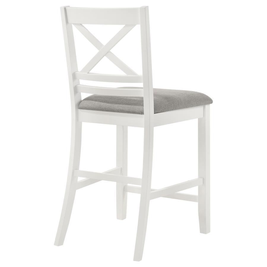 Hollis - Wood Counter Chair With Cushion (Set of 2) - White