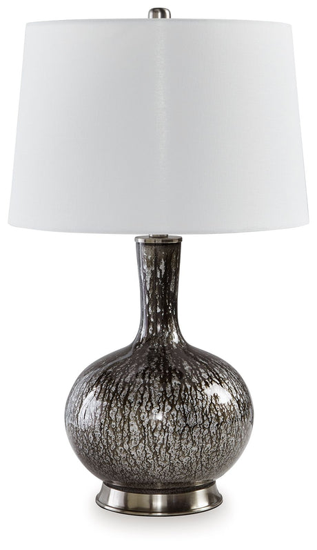 Tenslow - Antique Black - Glass Table Lamp by Signature Design by Ashley® | Bel Furniture