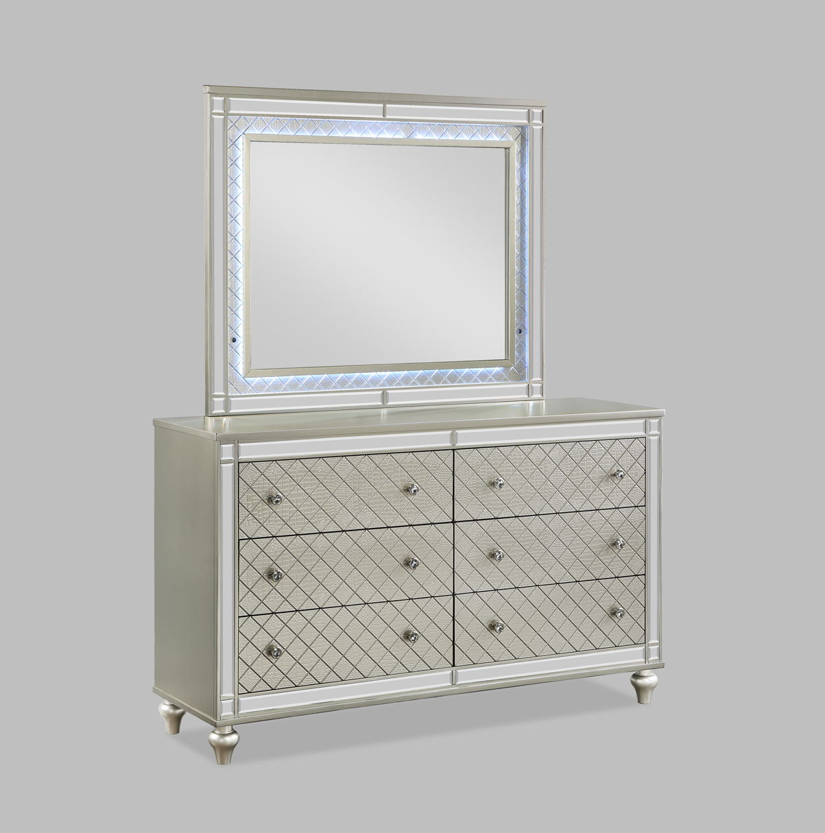 Cristian - Dresser, Mirror Beige by Crown Mark | Bel Furniture
