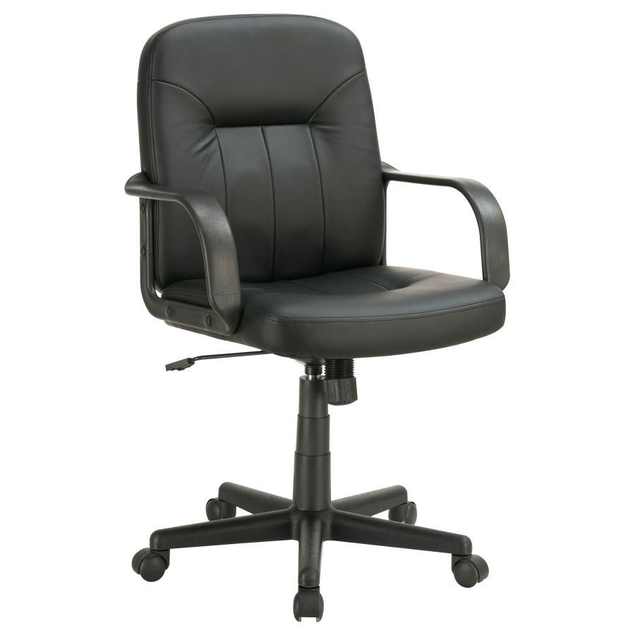 Minato - Upholstered Adjustable Home Office Desk Chair - Black by CoasterEveryday | Bel Furniture