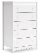 Hallityn - Five Drawer Chest - White