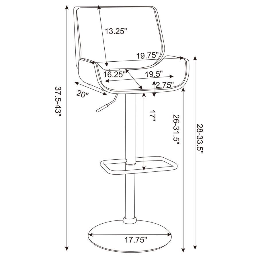 Folsom - Upholstered Adjustable Bar Stool