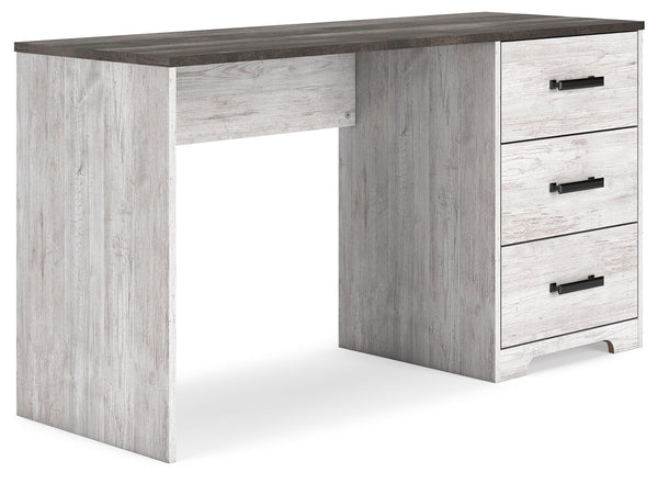 Shawburn - White / Dark Charcoal Gray - Home Office Desk