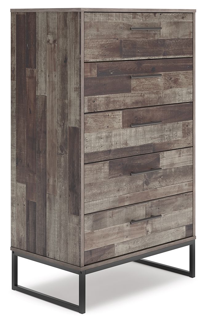 Neilsville - Black / Gray - Five Drawer Chest by Signature Design by Ashley® | Bel Furniture