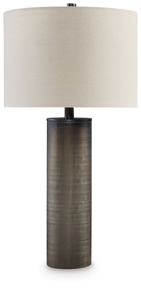 Dingerly - Brown - Glass Table Lamp by Signature Design by Ashley® | Bel Furniture