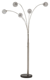 Winter - Silver Finish - Metal Arc Lamp by Signature Design by Ashley® | Bel Furniture