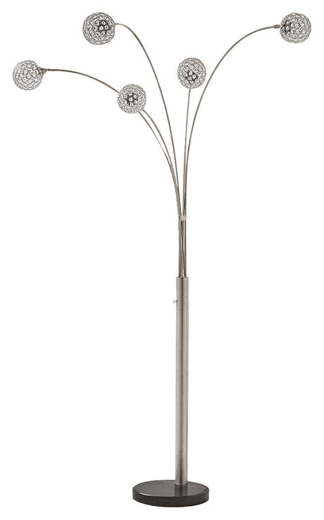 Winter - Silver Finish - Metal Arc Lamp by Signature Design by Ashley® | Bel Furniture