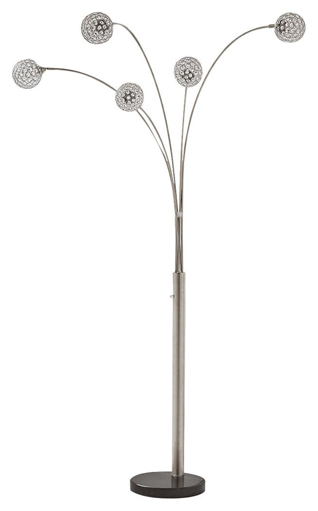 Winter - Silver Finish - Metal Arc Lamp by Signature Design by Ashley® | Bel Furniture