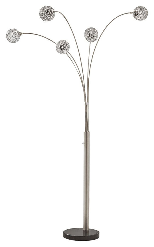Winter - Silver Finish - Metal Arc Lamp by Signature Design by Ashley® | Bel Furniture