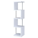Baxter - 4-shelf Bookcase White by CoasterEveryday | Bel Furniture