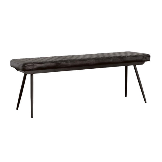 Misty - Leather Upholstered Dining Bench - Antique Espresso by CoasterEssence | Bel Furniture
