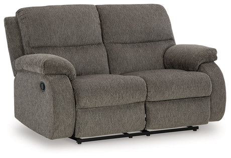 Scranto - Reclining Loveseat Dark Gray by Signature Design by Ashley® | Bel Furniture