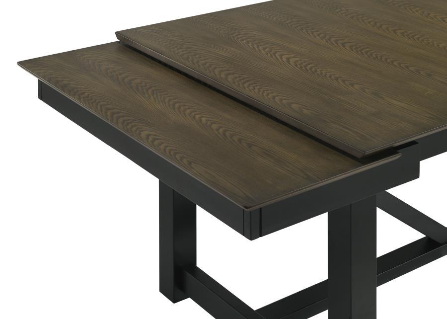 Malia - Rectangular Dining Table With Refractory Extension Leaf - Black