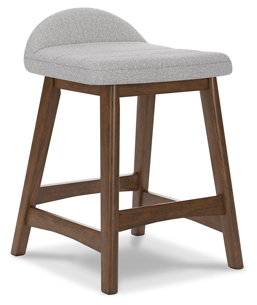 Lyncott - Upholstered Barstool (Set of 2) Pearl Silver by Signature Design by Ashley® | Bel Furniture