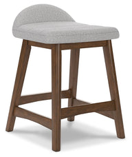 Lyncott - Upholstered Barstool (Set of 2) Pearl Silver by Signature Design by Ashley® | Bel Furniture