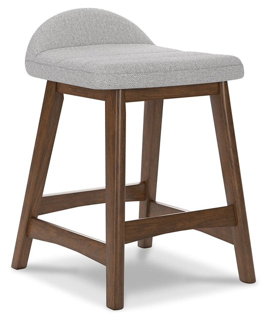 Lyncott - Upholstered Barstool (Set of 2) Pearl Silver by Signature Design by Ashley® | Bel Furniture