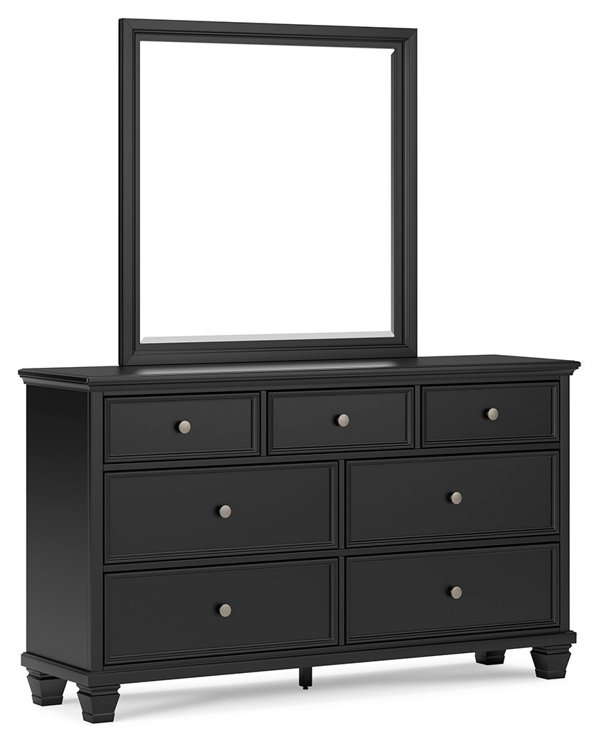 Lanolee - Black - Dresser And Mirror by Signature Design by Ashley® | Bel Furniture