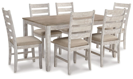 Skempton - White - Dining Room Table Set (Set of 7) by Signature Design by Ashley® | Bel Furniture