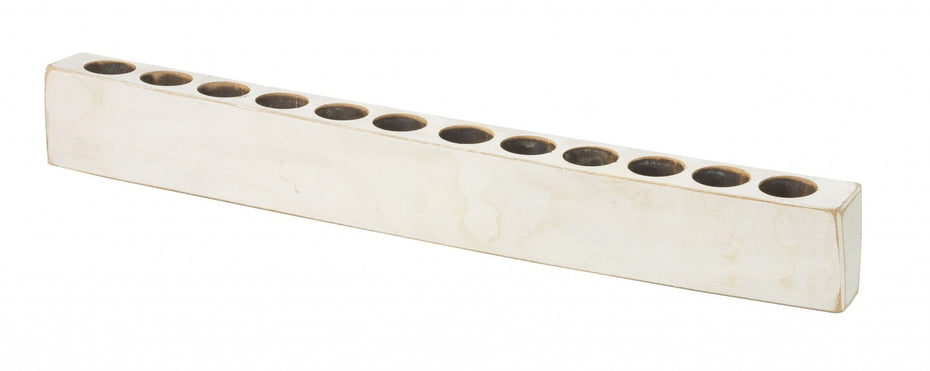 12 Hole Sugar Mold Candle Holder - Distressed White