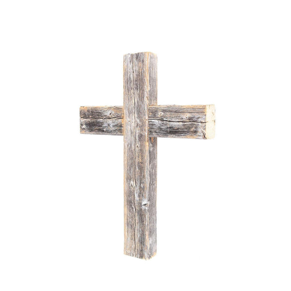 Cross Decoration - Weathered Gray - Reclaimed Wood - Rustic