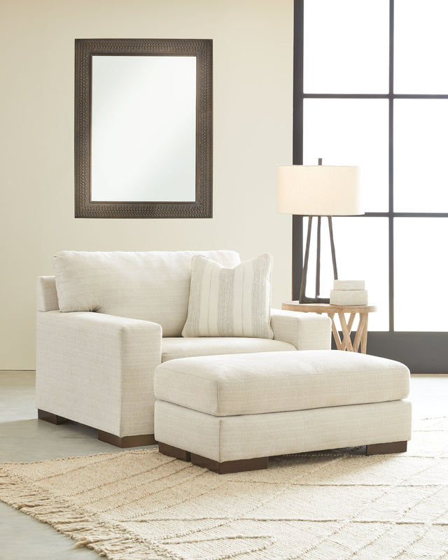 Maggie - Living Room Set Beige 2 Pc. Chair And A Half, Ottoman by Signature Design by Ashley® | Bel Furniture