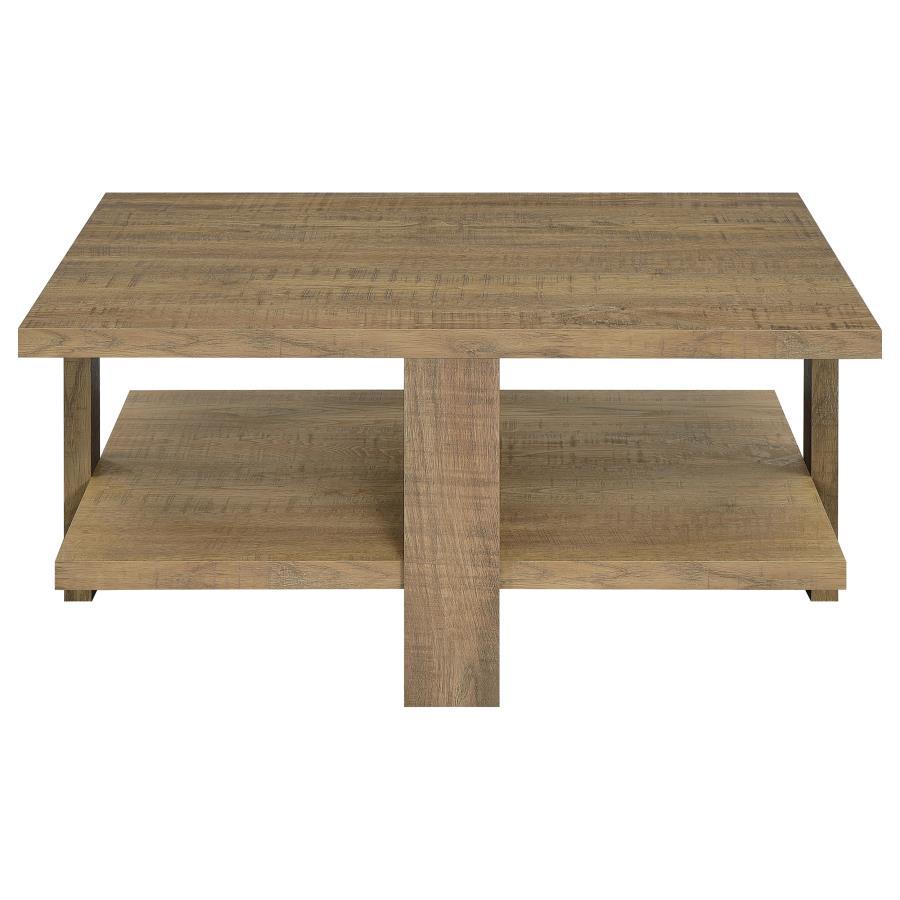 Dawn - Square Engineered Wood Coffee Table - Mango Brown