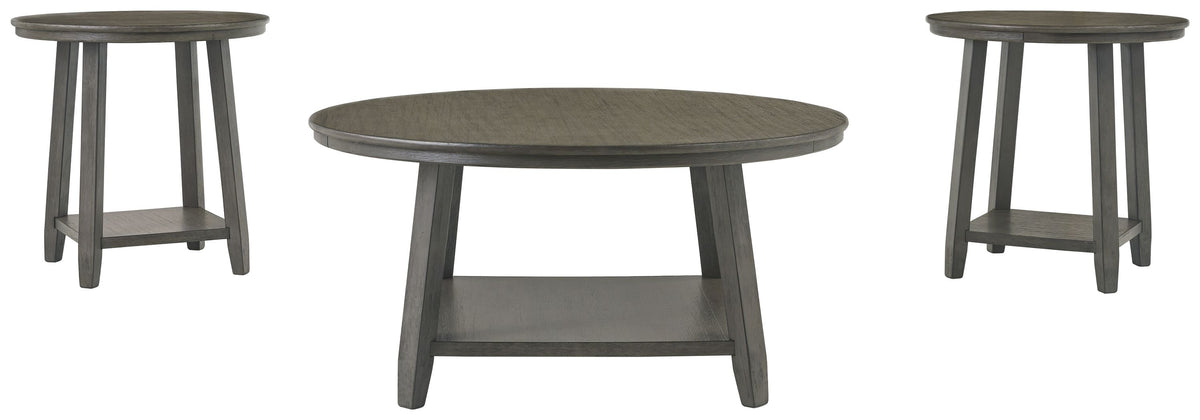Caitbrook - Gray - Occasional Table Set (Set of 3) by Signature Design by Ashley® | Bel Furniture
