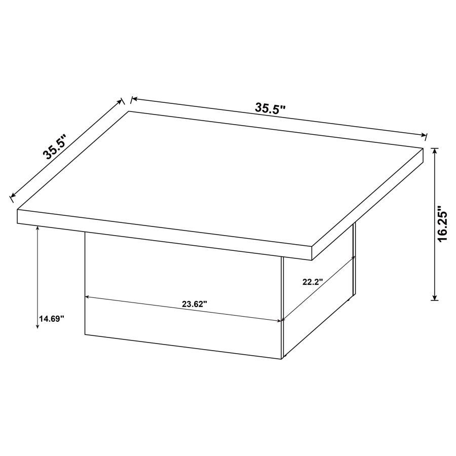 Devar - Square Engineered Wood Coffee Table - Mango Brown