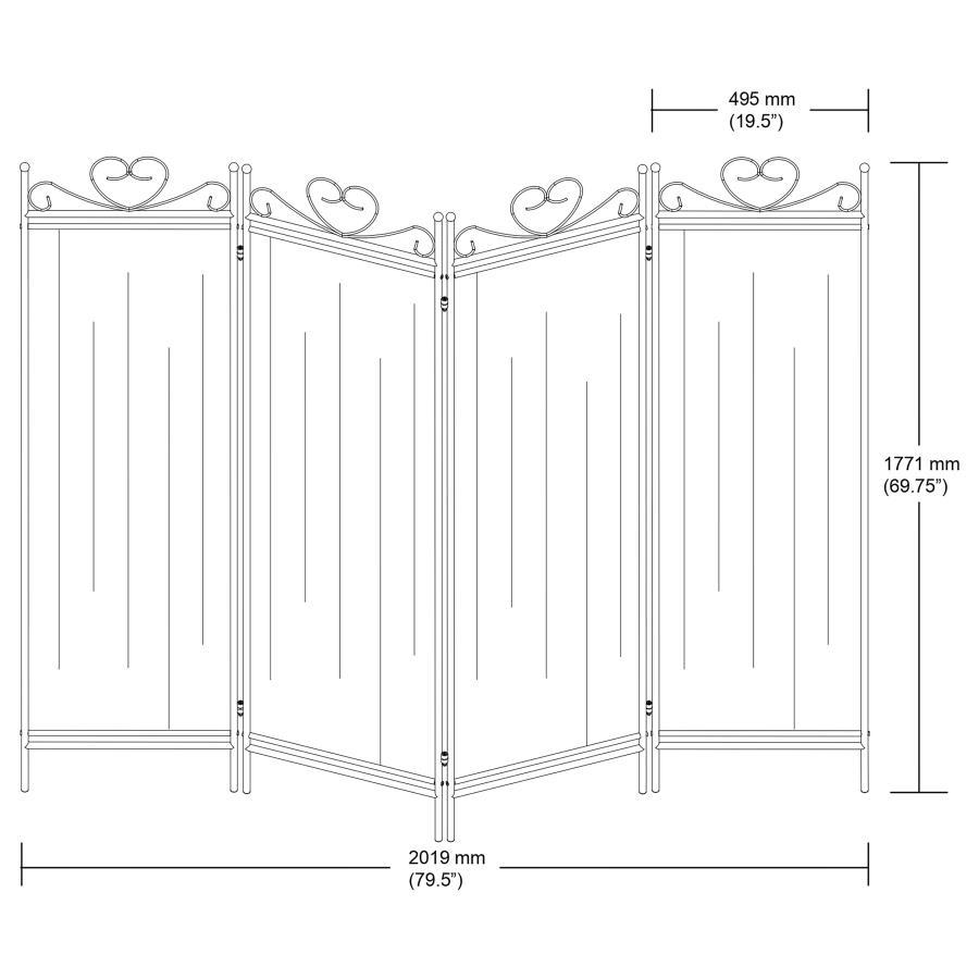 Dove - 4-Panel Room Divider Folding Shoji Screen - Beige