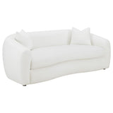 Isabella - Faux Sheepskin Upholstered Sofa Natural - Ivory by CoasterElevations | Bel Furniture