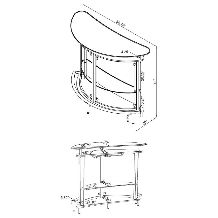 Amarillo - 2-tier Bar Unit